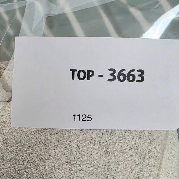 Monteau Los Angeles Cream Layered Chiffon Tank Top S - Picture 7 of 7